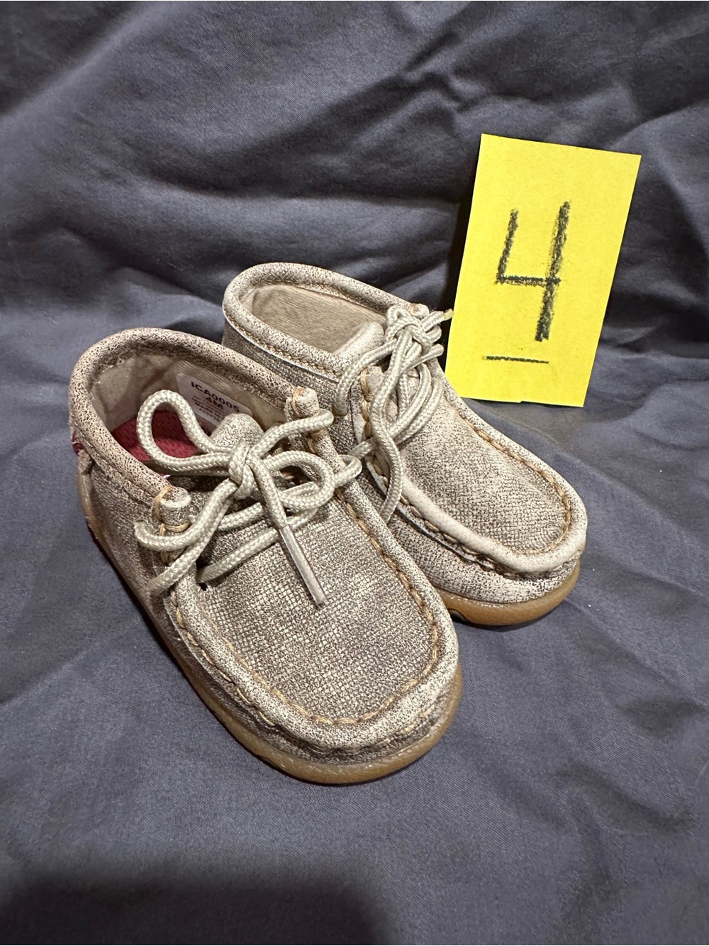 Twisted X Kids Tan Canvas Slip-On Moccasin Sneakers